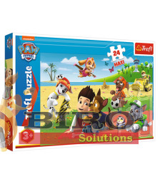 Puzzle - "24 Maxi" - "Distracție pe pătură. Paw Patrol"